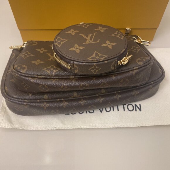 Louis Vuitton Brown Monogram Crossbody Bag Set - Picture 5 of 11